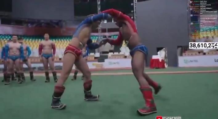 WWE？！甲亢哥與一名蒙古職業摔跤手對決，并使出瘋狂終結技！